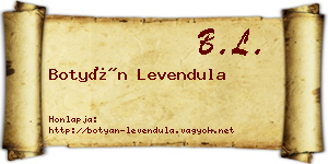 Botyán Levendula névjegykártya